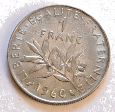 Pièce de 1 Franc RF semeuse -