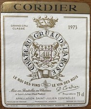 Étiquette Château Gruaud Larose 1973 - 73 cl