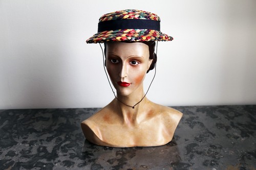 Chapeau petit canotier paille