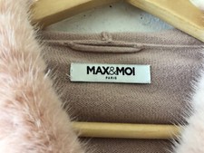 gilet cachemire col vison couleur abricot tres doux et pratique