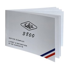 Notice livret d'entretien pour Solex vélosolex 3800