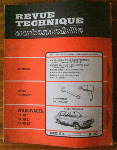 Rta 1974 volkswagen k - k, 70