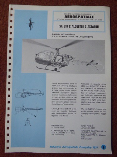 1971 document aeronautique - 1971,