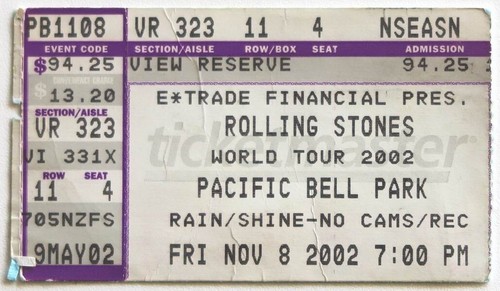 Billet concert ticket stub - , the