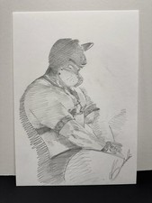 Dessin Original Signé Nu Masculin Érotique / Original Signed Drawing Erotic Male