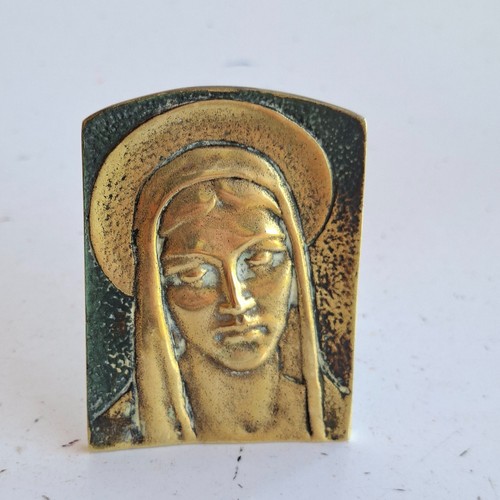 Icône sainte vierge bronze - icône,