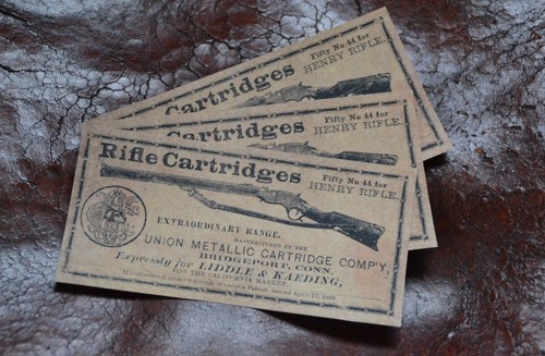 Henry rifle label - rifle,