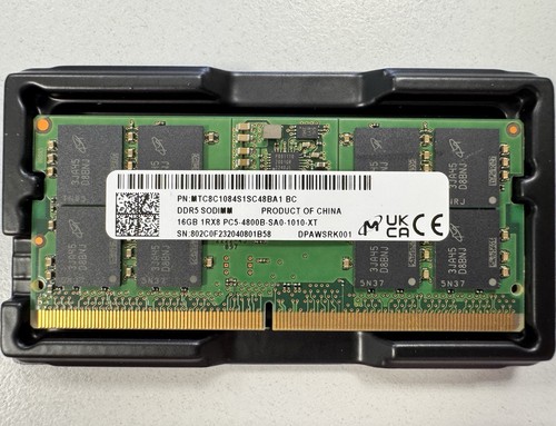Ram ddr5 16gb micron 4800b - 16gb,