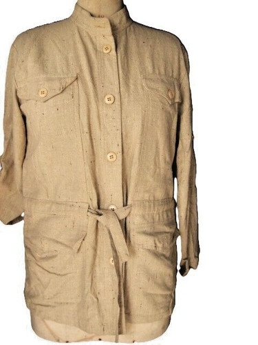 Saharienne toile beige femme - saharienne,