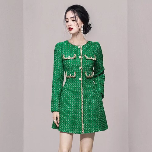 Costume robe femme - costume, vert