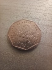 pièce de 2 francs 1980  france