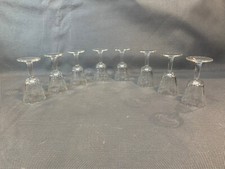 Lot 8 anciens petits verres à pied de bistrot pour apéritif ou liqueur vintage