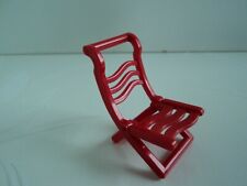 PLAYMOBIL vintage chaise haute rouge pliante fauteuil camping maison caravane