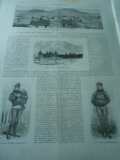 Gravure 1889 - A Travers Le Groenland Groenlandaise Tente en peau de phoque