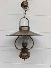 Suspension vintage style marin lanterne laiton Virginia Beach 70cm x 38cm