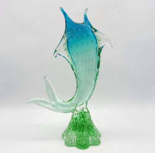 Vase poisson verre soufflé