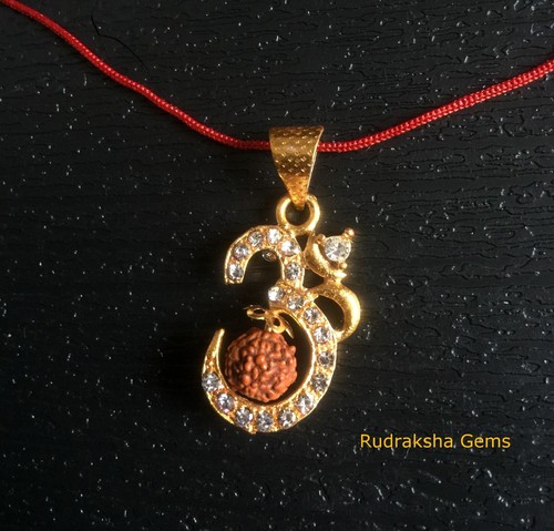 Rudraksha aum pendentif - rudraksha,