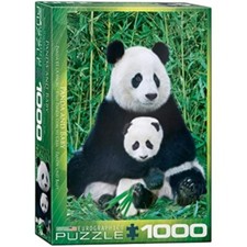 Puzzle En Jigsaw Panda Et Bébé De 1000 Pièces Par Eurographics 680Mm X 480Mm