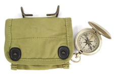 Boussole US dans son étui - US ARMY WW2  ( matériel original )