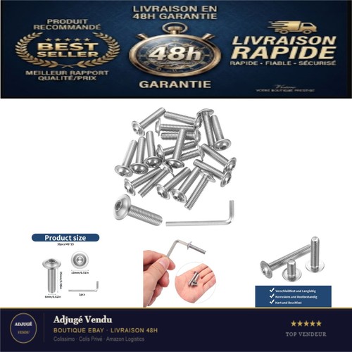 Boulons acier inoxydable - boulons, m6