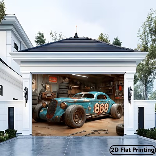 Vintage car workshop garage - car,