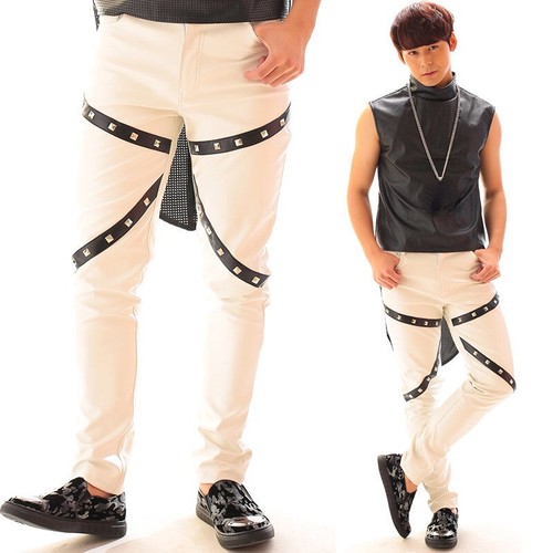 Hommes faux cuir pantalon - hommes,