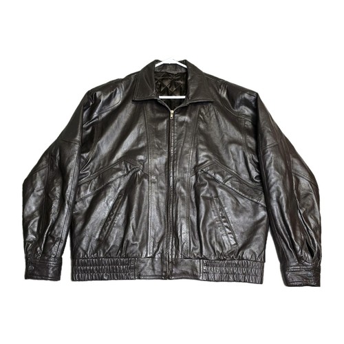 Soft leather bomber - leather,