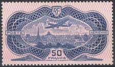 FRANCE AERIEN 15 " AVION CAUDRON SIMOUN 50F BURELAGE ROSE " NEUF x TTB  M014