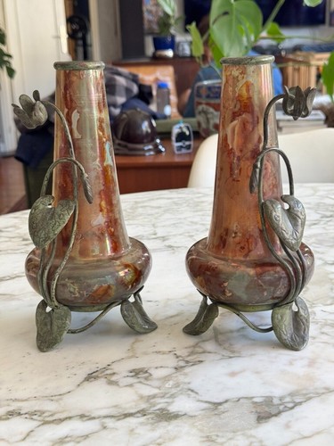Paire vases art nouveau - art,