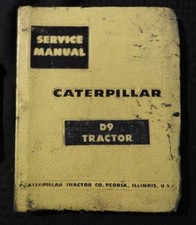 Véritable 1955 CATERPILLAR D9 D 9 Crawler Tracteur Service Réparation Manuel Bon