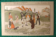 CPA - ILLUSTRATEUR - LE MONTREUR D'OURS - POUDRE ET CIGARETTES D'ABYSSINIE