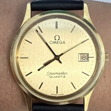 Montre Oméga Seamaster Quartz En Or 750/1000 18 Carats + Bracelet 35,55 grammes