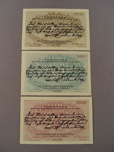 121 billet notgeld lot de - 121., notgeld: