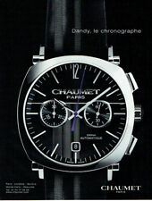 Publicité Advertising 1020 2005   montre Chaumet Dandy chrono éd automatique