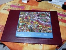 Puzzle 1000 pièces "ZOO" par DAVID RUSSO / Marque WHSmith / Complet, ÉTAT NEUF