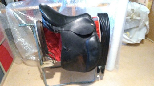 Selle équitation cuir - équitation, noir