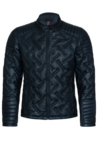 Veste cuir noir pour homme - noir,