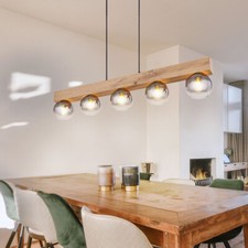 Globo Suspension Poutre Bois