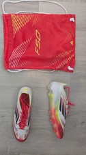 crampons foot adidas F50 Elite FG Pure Victory - Blanc/Rouge/Jaune