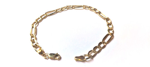 Bracelet gourmette jaune 18 - jaune,