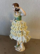 Figurine Danseuse  Porcelaine De Dresden Estampillé 16cm