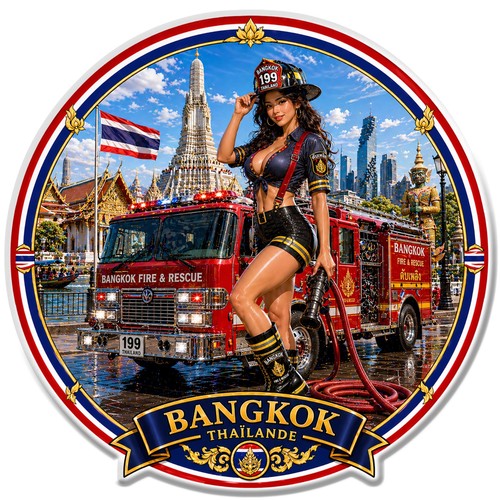 Sticker pin pompiers - sticker,
