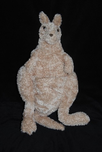 Peluche doudou kangourou beige