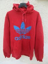 Sweat à capuche ADIDAS Trefoil style rétro vintage années 80 rouge S