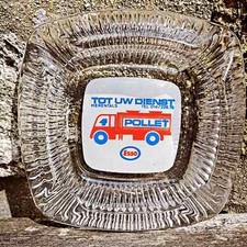 Cendrier Cristal ESSO Ashtray no Shell Bp Mobil Total Elf