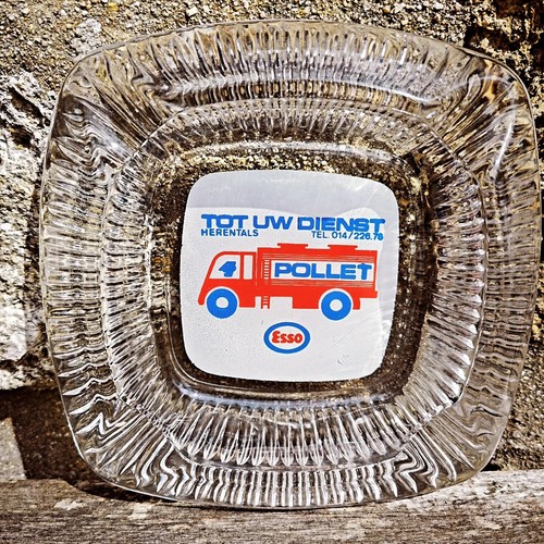 Cendrier cristal esso ashtray - cendrier,