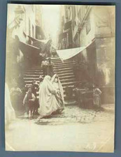 Algérie, Alger (الجزائر), Kasbah. Rue de Tombouctou  Vintage citrate print.  T