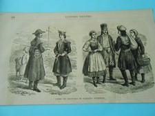 Gravure 1863 - Types et