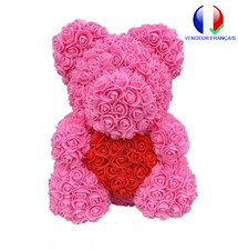 Ours En Peluche Géant 40 Cm Rose Cadeau Saint Valentin Noël Anniversaire Femme