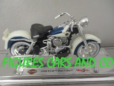 1/18 MOTO HARLEY DAVIDSON 1958 FLH DUO GLIDE PANHEAD MAISTO SOCLE CHROME FL